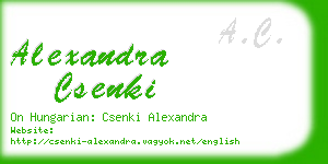 alexandra csenki business card